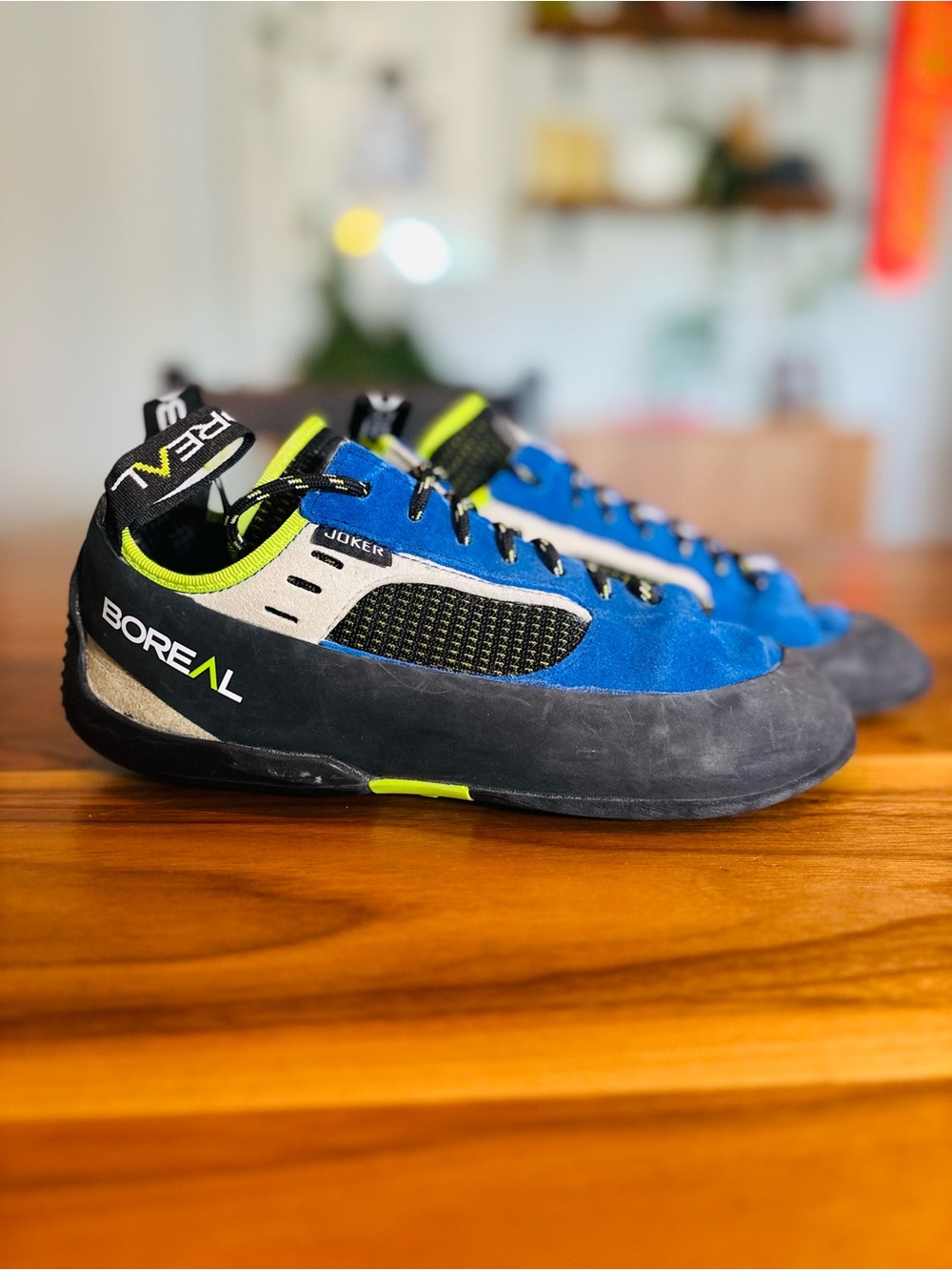 Boreal Joker Lace Climbing Shoes - Blue/Yellow - Excellent Condition